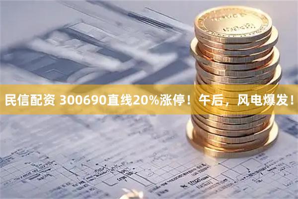 民信配资 300690直线20%涨停！午后，风电爆发！