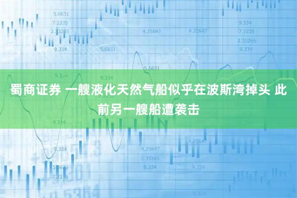 蜀商证券 一艘液化天然气船似乎在波斯湾掉头 此前另一艘船遭袭击